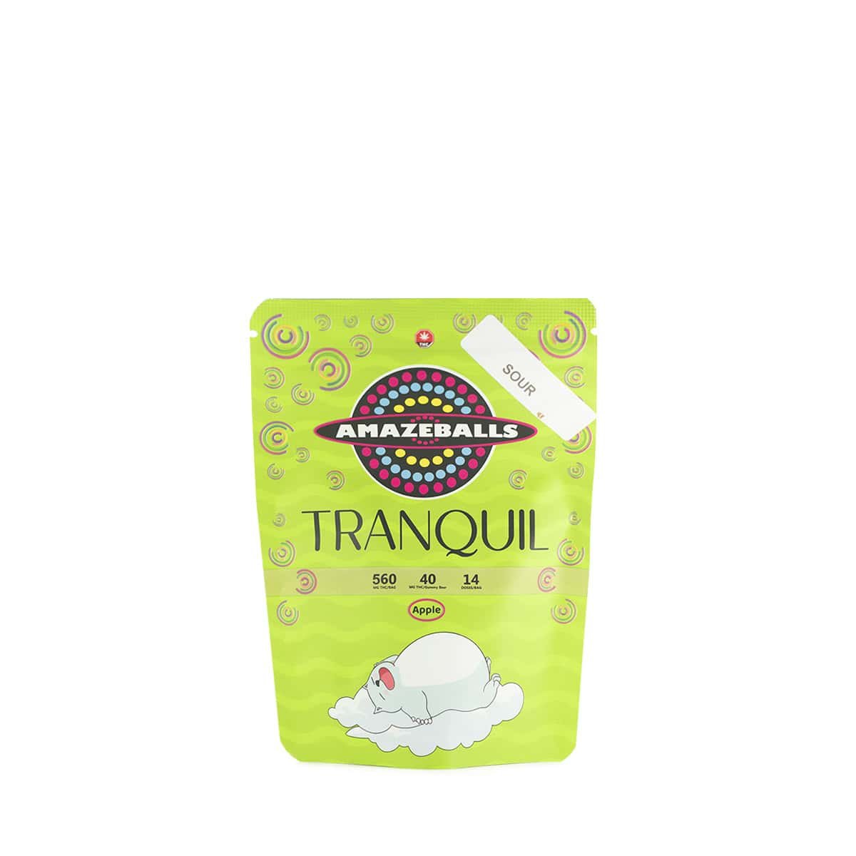 Amazeballs Sour Apple Tranquil Gummies